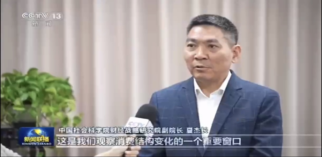 財經戰略研究院夏杰長研究員接受中央電視臺《新聞聯播》采訪